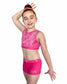 FRACTURED PINK CROP TOP SET (CLOSED BACK)