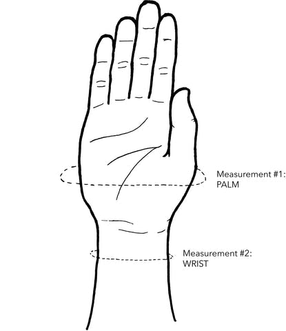 How to measure palm and wrist for Drybands